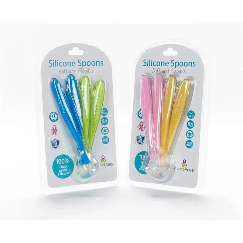Primo Passi - 4Pk Silicone Spoon, Blue/Green Image 3