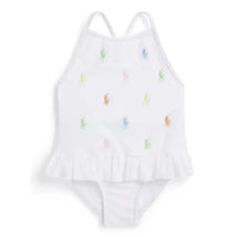 Ralph Lauren Baby - 1Pk All Over Pony Schiffli Swimsuit White Image 1