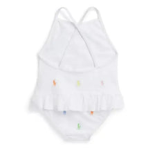 Ralph Lauren Baby - 1Pk All Over Pony Schiffli Swimsuit White Image 2