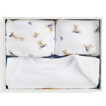 Ralph Lauren Baby - 3Pk Long-Sleeve Interlock Novelty Bear Graphic Bodysuit, Hat, Bib Mult Image 2