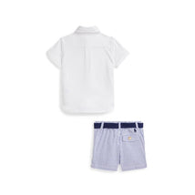 Ralph Lauren Baby - 3Pk Short-Sleeve Interlock Sport Shirt With Belt And Seersucker Short Image 2