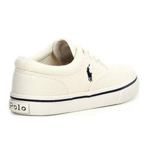 Ralph Lauren Baby - Boy Vulcanized Keaton Cream Canvas W/ Navy Image 2
