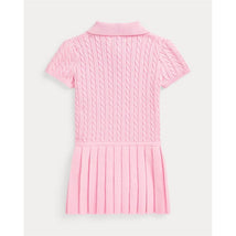Ralph Lauren Baby - Girl Short-Sleeve Cotton Mini Cable Knit Polo Dress W/ Pleated Skirt Image 2