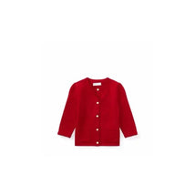 Ralph Lauren Baby Girls' Bow-Trim Wool Cardigan, Park Ave Red Image 1