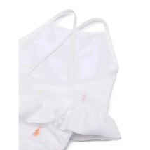 Ralph Lauren Baby - Polo Pony Embroidered Swimsuit, White Image 2
