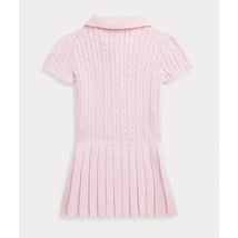 Ralph Lauren Baby - Short-Sleeve Cotton Mini Cable Knit Polo Dress Image 2