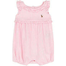 Ralph Lauren Baby - Sleeveless Oxford Mesh Bubble Shortall, Light Pink Image 1