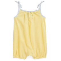 Ralph Lauren Baby - Sleeveless Oxford Mesh Tank Bubble Shortall, Yellow Image 2