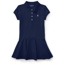 Ralph Lauren Baby Stretch Cotton Mesh Polo Dreshort Sleeve, Refined Navy Image 1