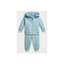 Ralph Lauren Fleece Full-Zip Hoodie & Pant Set - Light Blue Image 1