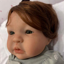Reborn Baby Doll - White Vinyl & Auburn Hair, Shyann Image 1