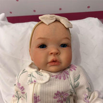Reborn Baby Doll - White Vinyl & Open Blue Eyes, Mya Image 1