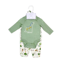 Rose Textile - 3Pk Baby Boys Dinosaur Footed Set Image 2