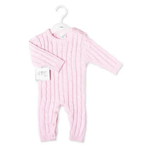Rose Textile - Baby Girl Cotton Pink Knit Romper Image 2