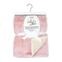 Rose Textiles - 2 Layer Faux Fur Plush Blanket, Pink Image 2