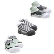 Rose Textiles 3 Pairs Crew Sock, Sage, 0/6M Image 1