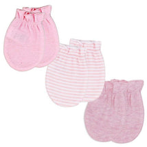 Rose Textiles 3Pk Naturelle Mitts Pink, 0/6M Image 1
