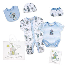 Rose Textiles - 6Pk Baby Boy Gift Set, Flump The Elephant Blue Image 1