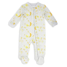 Rose Textiles - Baby Neutral Galaxy Printed Sleeper, Grey Image 1