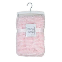 Rose Textiles - Ridged Plush Blanket, Pink Image 1