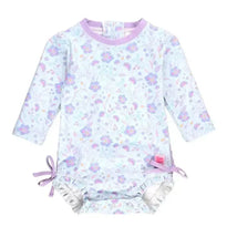 Rufflebutts - Fairytale Garden Long Sleeve One Piece Rash Guard Image 1