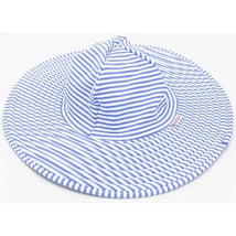 Rufflebutts Periwinkle Blue Seersucker Swim Hat, 3T-5 Image 1