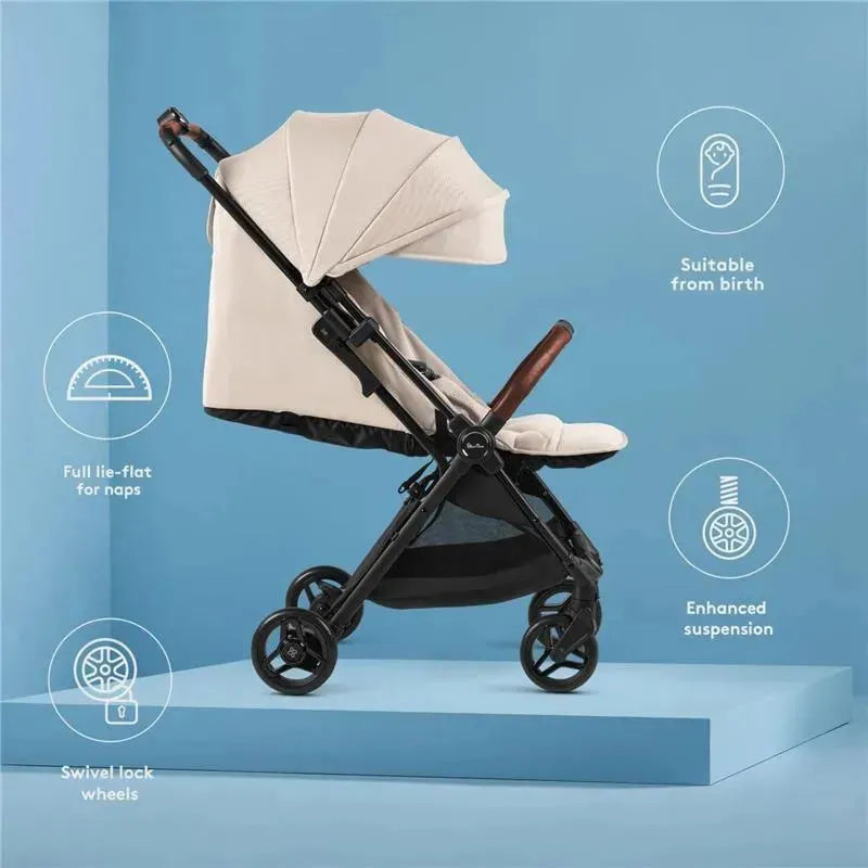 Silver Cross - Jet 5 Lightweight Stroller Almond White Image 2