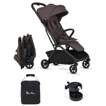 Silver Cross Nia Compact Travel Stroller, Cup Holder & Travel Bag Bundle, Chocolate Image 1