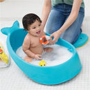 Skip Hop - Baby Bath Tub, 3-Stage Smart Sling Tub, Moby, Blue Image 3