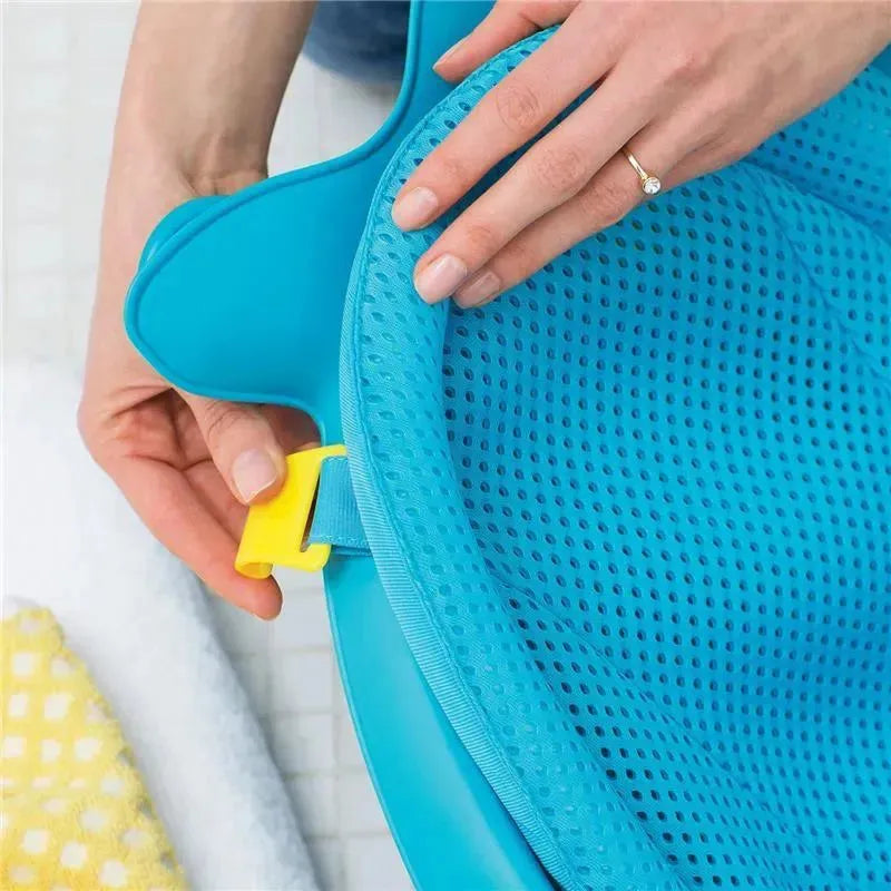 Skip Hop - Baby Bath Tub, 3-Stage Smart Sling Tub, Moby, Blue Image 2