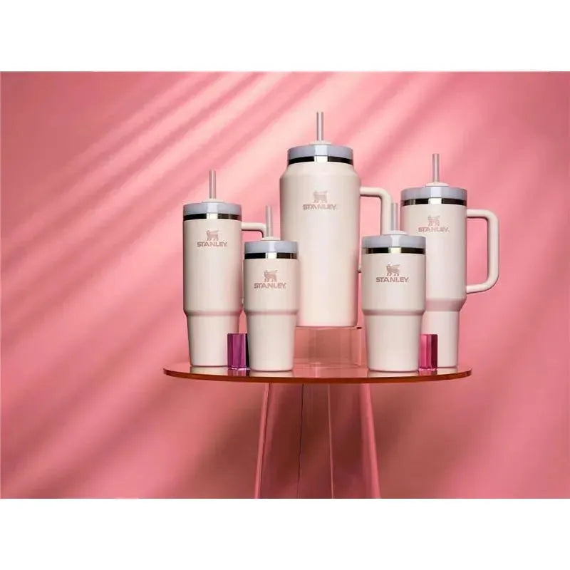 Stanley - Quencher H2.0 FlowState Stainless Steel Vacuum Insulated Tumbler, 40 oz, Rose Quartz Image 4