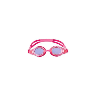 Bright pink Bling Goggles with decorative rhinestones and tinted lenses, designed for swimming and water activities.