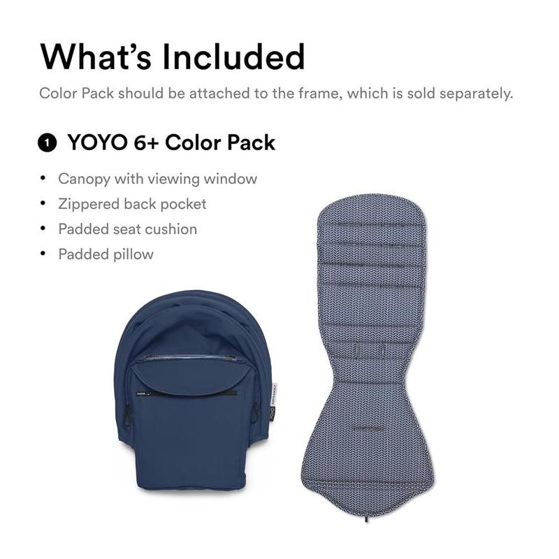 Stokke - Yoyo³ Stroller Bundle, Black And White Frame & Air France 6+ Color Pack Image 4