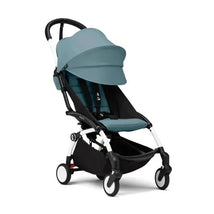 Stokke - Yoyo° Stroller Bundle, Black And White Frame | Aqua 6+ Color Pack | Aqua Newborn Pack Image 2