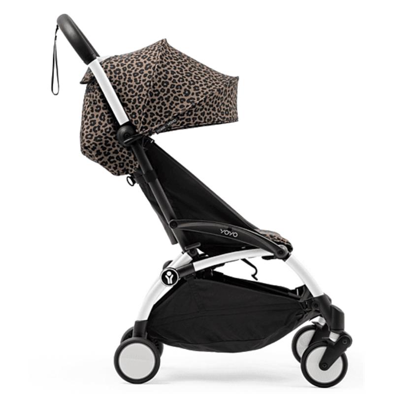 Stokke - Yoyo³ Stroller Bundle, Black And White Frame & Leopard 6+ Color Pack Image 3