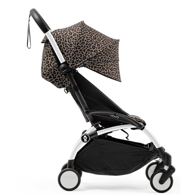 Stokke - Yoyo³ Stroller Bundle, Black And White Frame & Leopard 6+ Color Pack Image 5