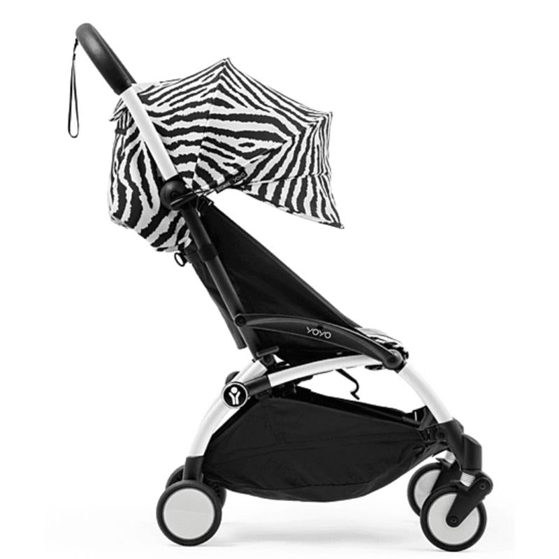 Stokke - Yoyo³ Stroller Bundle, Black And White Frame & Zebra 6+ Color Pack Image 3