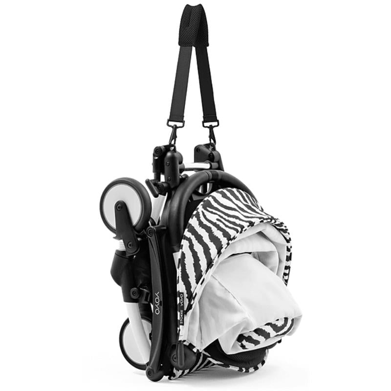 Stokke - Yoyo³ Stroller Bundle, Black And White Frame & Zebra 6+ Color Pack Image 4