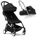 Stokke - Yoyo³ Stroller Bundle, Black Frame | Black 6+ Color Pack | Black Newborn Pack Image 1