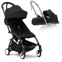 Stokke - Yoyo³ Stroller Bundle, Black Frame | Black 6+ Color Pack | Black Newborn Pack Image 1