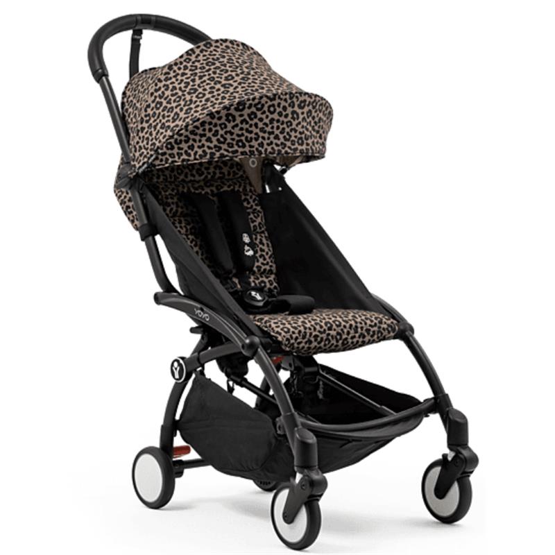Stokke - Yoyo³ Stroller Bundle, Black Frame & Leopard 6+ Color Pack Image 1