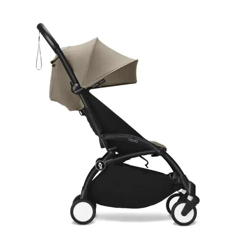 Stokke - Yoyo³ Stroller Bundle, Black Frame | Taupe 6+ Color Pack | Taupe Newborn Pack Image 4