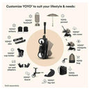 Stokke - Yoyo³ Stroller Bundle, Black Frame | Taupe 6+ Color Pack | Taupe Newborn Pack Image 7