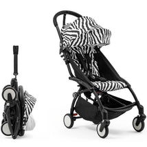 Stokke - Yoyo³ Stroller Bundle, Black Frame & Zebra 6+ Color Pack Image 1