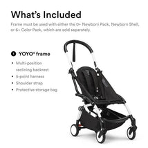 Stokke - Yoyo³ Stroller Frame, Black And White Frame & Olive 6+ Color Pack Image 2