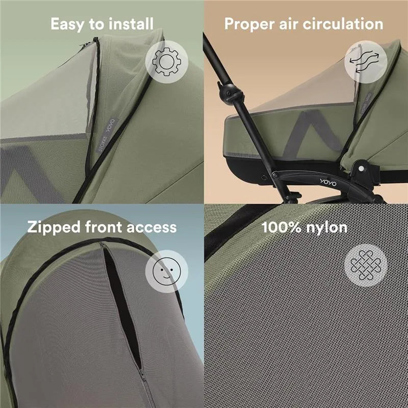 Stokke - Yoyo® Newborn Shell Mosquito Net, Black Image 3