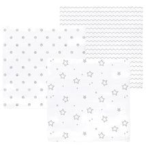 Swaddle Designs - 3Pk Muslin Swaddle Blankets, Sterling Stargazer Image 1