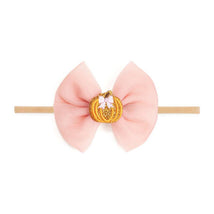 Sweet Wink - Pumpkin Tulle Bow Baby Headband Image 1