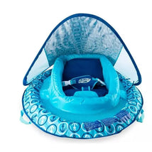 Swimways - Infant Baby Spring Float, Blue | Baby Pool Float with Canopy Image 3
