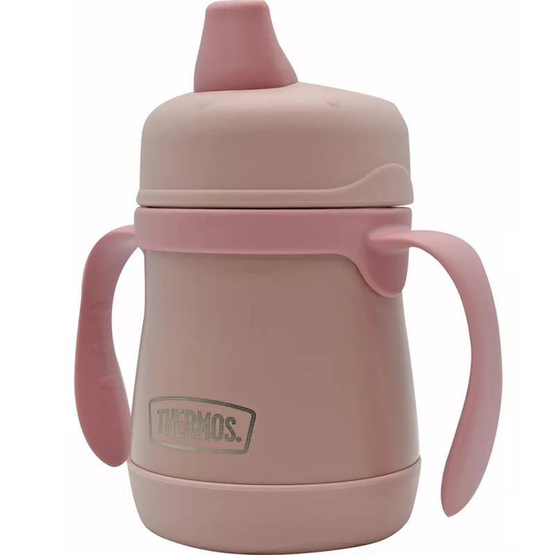 Thermos - 7 Oz. Stainless Steel Sippy Cup W/ Handles Simple Pastels, Rose Image 2